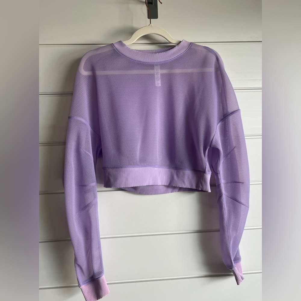 Alo Yoga Purple Sheer Athletic Top Size Small Excellent Condition